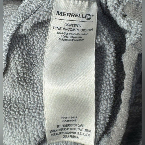 Merrell Jacket Womens Gorpcore Gray Sweatshirt Hoodie Fullzip fleece XL - Picture 9 of 13